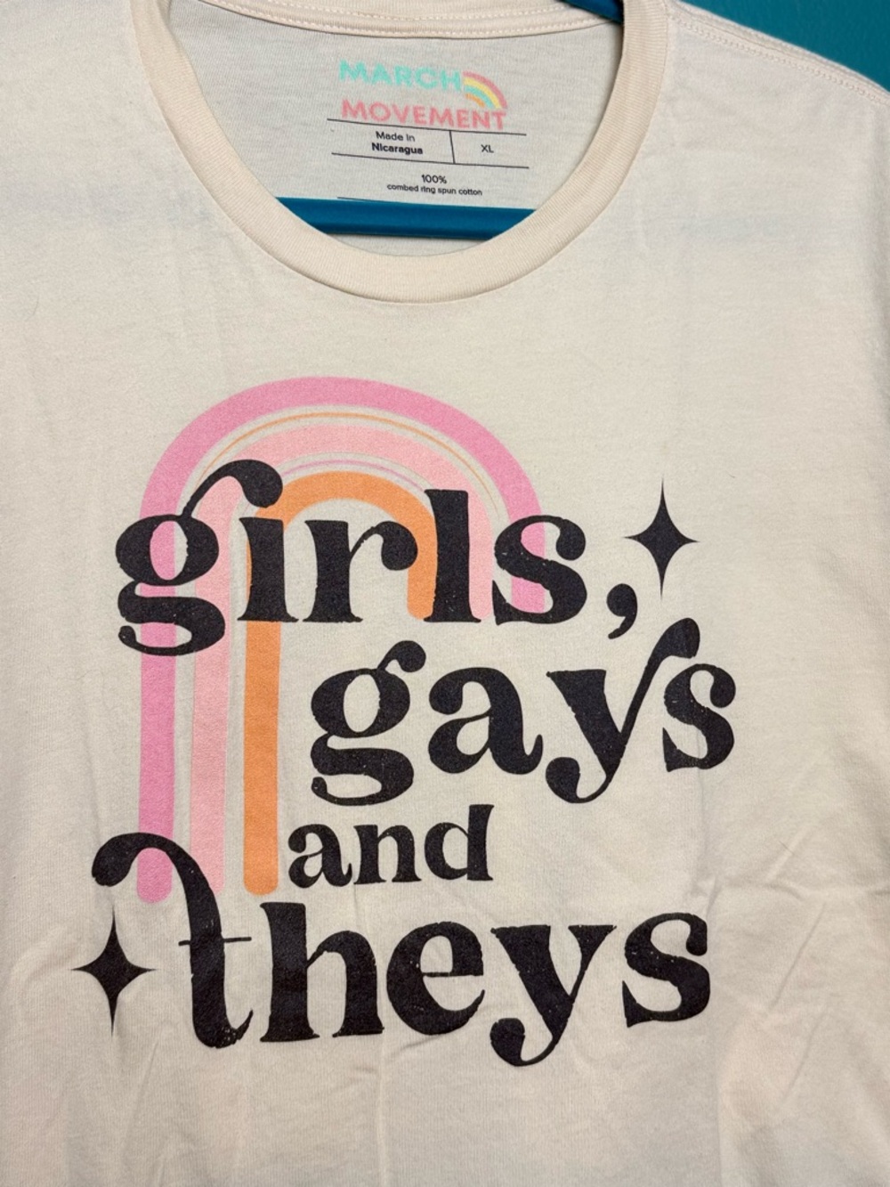 Cream Graphic Crop Top - Girls, Gays and Theys
